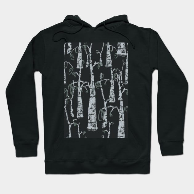 Birch Trees in the Winter Time Hoodie by MSBoydston